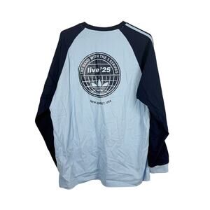 Oasis x Adidas 2025 Tour New Jersey Long Sleeve Shirt Sky Blue New XL NWT